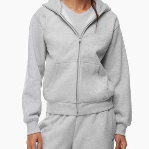TNA cozy fleece perfect zip gray
